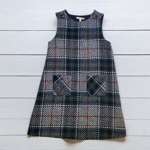 NWT The Sunday Collective Blue Plaid Dress Size 8Y
